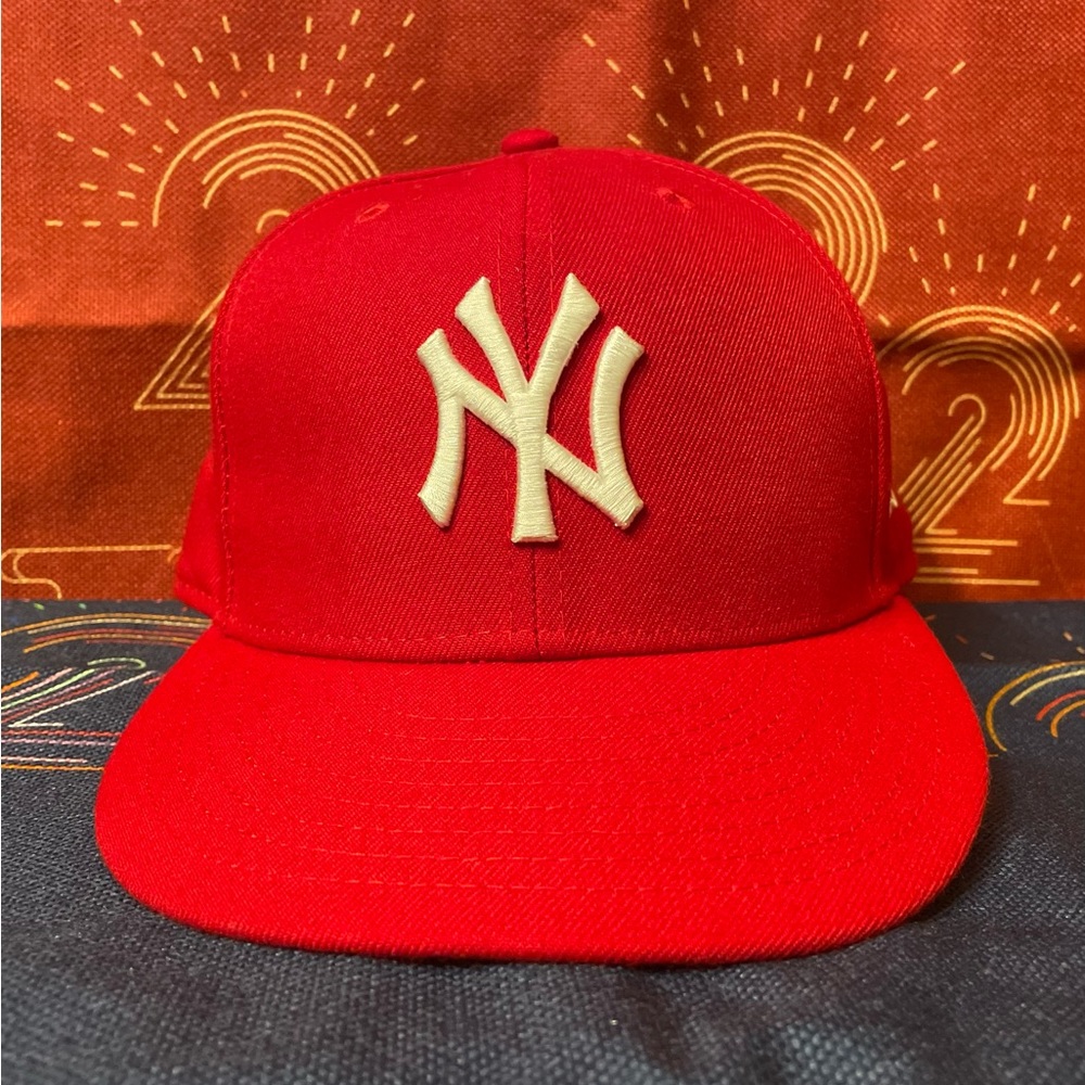 New Era Red NY Fitted Hat